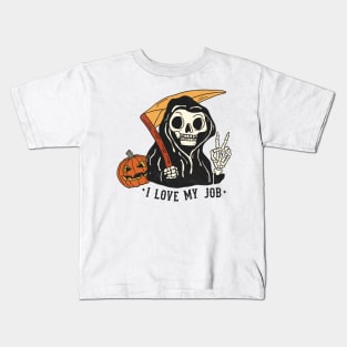 "I Love My Job" Grim Reaper Kids T-Shirt